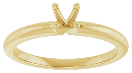 Sužadėtuvių Žiedas „Solitaire“ 585 Geltonojo Aukso Round 4.1mm (3)