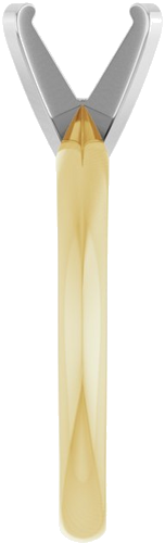 14K Yellow White 8 mm Round Solitaire Engagement Ring Mounting (4)