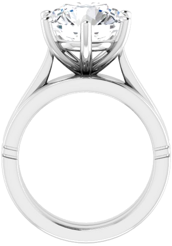 14K White  11 mm Round Solitaire Engagement Ring Mounting (7)