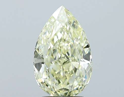 2.5 carat Fancy Yellow-VS2 Natūralus Pear Deimantas (1)