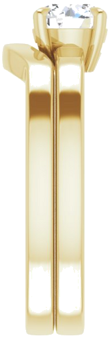 Sužadėtuvių Žiedas „Solitaire“ 585 Geltonojo Aukso Round 5.5mm (9)