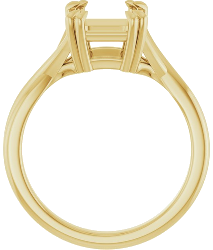 Sužadėtuvių Žiedas „Solitaire“ 585 Geltonojo Aukso Emerald 9mm x 7mm (2)