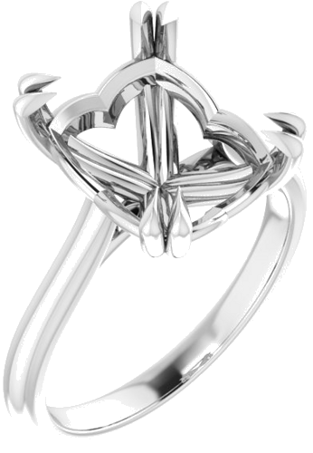 Sužadėtuvių Žiedas „Solitaire“ 950 Platinos Emerald 11mm x 9mm (1)