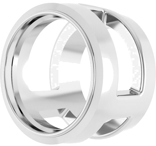 Platinum 6 mm Round Slide Pendant Mounting (2)