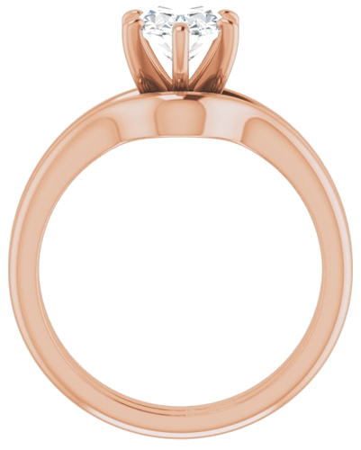 Sužadėtuvių Žiedas „Solitaire“ 585 Rožinis Aukso Oval 8mm x 6mm (7)
