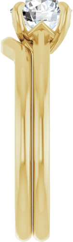 14K Yellow 6.5 mm Round Solitaire Engagement Ring Mounting (9)