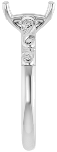 Sužadėtuvių Žiedas „Solitaire“ 417 Baltojo Aukso Emerald 8mm x 6mm (4)