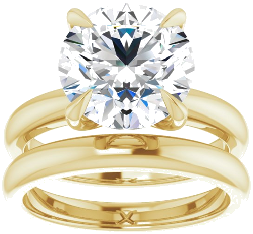 Sužadėtuvių Žiedas „Solitaire“ 585 Geltonojo Aukso Round 10mm (8)