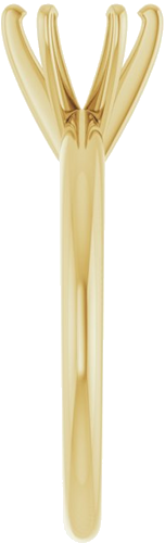 Sužadėtuvių Žiedas „Solitaire“ 585 Geltonojo Aukso Round 6mm x 6.6mm (4)