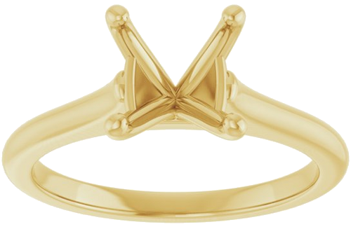 Sužadėtuvių Žiedas „Solitaire“ 585 Geltonojo Aukso Round 8mm (3)