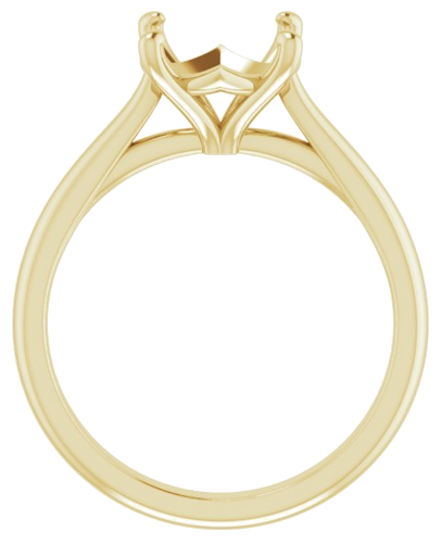 14K Yellow 9 mm Round Solitaire Engagement Ring Mounting (2)