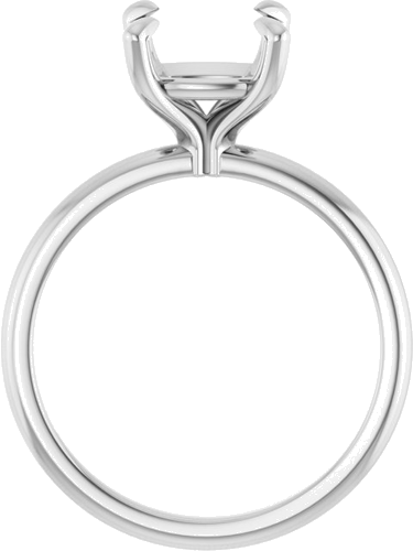 Sužadėtuvių Žiedas „Solitaire“ 585 Baltojo Aukso Cushion 8mm (2)