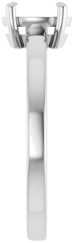 14K White 7x5 mm Oval Solitaire Engagement Ring Mounting (4)