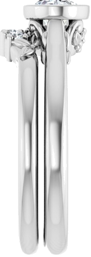 Sužadėtuvių Žiedas „Bezel-Set“ 925 Sidabro Oval 7mm x 5mm (9)