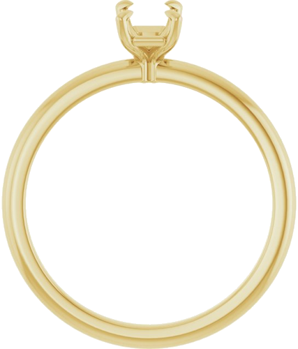 Sužadėtuvių Žiedas „Solitaire“ 585 Geltonojo Aukso Emerald 6mm x 4mm (2)