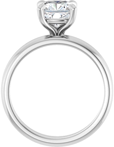 Sužadėtuvių Žiedas „Solitaire“ 950 Platinos Cushion 7mm (7)
