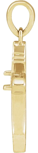 14K Yellow Accented Cross Pendant (2)