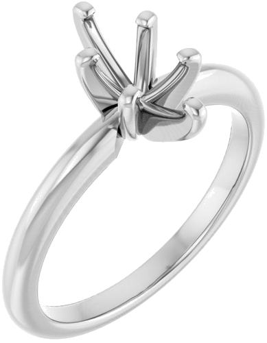 14K White  9x4.5 mm Marquise Solitaire Engagement Ring Mounting (1)