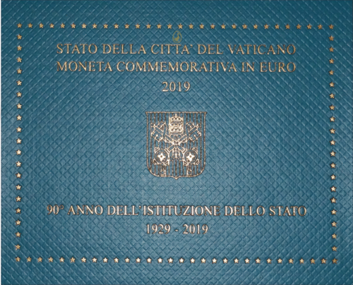 2019 Vatikāna pilsētas dibināšana 90 gadi 2 eiro monēta (3)