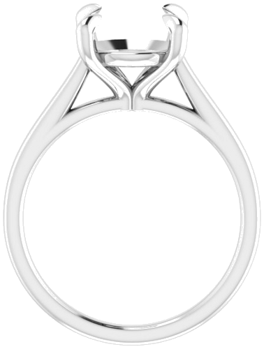 14K White  9.4 mm Round Solitaire Engagement Ring Mounting (2)