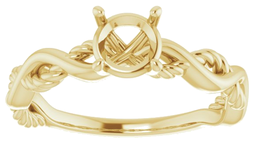 Sužadėtuvių Žiedas „Infinity-Inspired“ 585 Geltonojo Aukso Round 5.8mm (3)