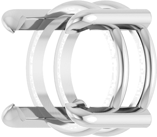 Pakabukas „Solitaire Slide“ 585 Baltojo Aukso Round 8mm (2)