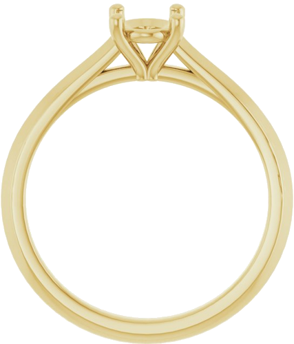 14K Yellow 7x5 mm Oval Solitaire Engagement Ring Mounting (2)