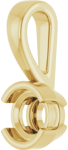 Pakabukas „Half-Bezel Solitaire“ 585 Geltonojo Aukso Round 4.8mm (2)