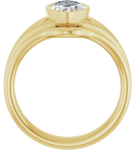 Sužadėtuvių Žiedas „Bezel-Set Solitaire“ 585 Geltonojo Aukso Marquise 12mm x 6mm (7)