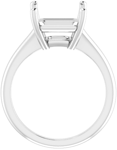 Sužadėtuvių Žiedas 585 Baltojo Aukso Asscher 10mm (2)