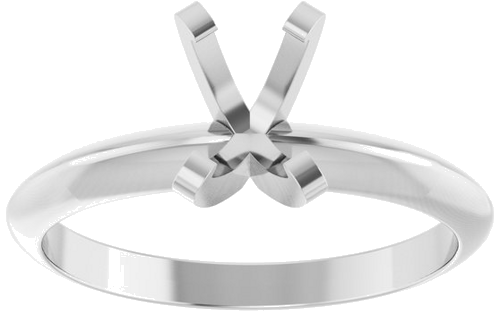 Sužadėtuvių Žiedas „Solitaire“ 585 Baltojo Aukso Oval 6.5mm x 4.5mm (3)