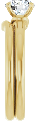 Sužadėtuvių Žiedas „Solitaire“ 585 Geltonojo Aukso Round 6.5mm (9)