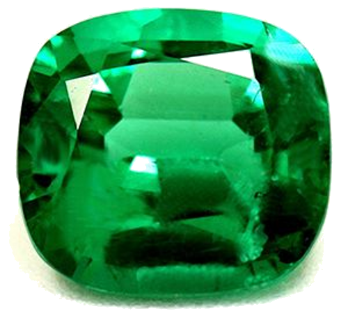 1.09 carat GREEN Cushion Smaragdas (1)