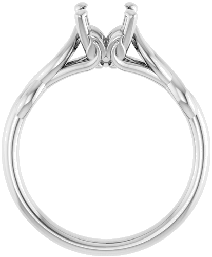 14K White  8x6 mm Oval Solitaire Engagement Ring Mounting (2)