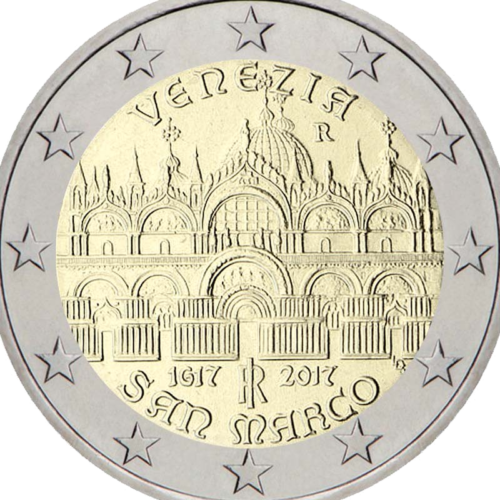 2017 Italija Venecija - San Marko bazilika 2 eurų moneta (2)
