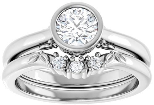 14K White 5.2 mm Round Solitaire Engagement Ring Mounting (8)