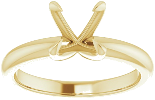 14K Yellow 7.4 mm Round Solitaire Engagement Ring Mounting (3)