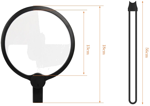 Hands-Free Magnifying Glass with Detachable Lens and LED Lighting 2x (2)