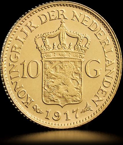 10 guldenu zelta monēta Vilhelmīna (1911-1923) Nīderlandes Karaliste (4)