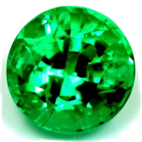 0.9 carat GREEN Round Smaragdas (1)