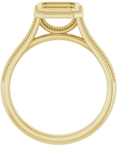 Sužadėtuvių Žiedas „Solitaire“ 585 Geltonojo Aukso Emerald 8mm x 6mm (2)