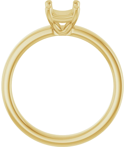 14K Yellow 7x5 mm Emerald Solitaire Engagement Ring Mounting (2)