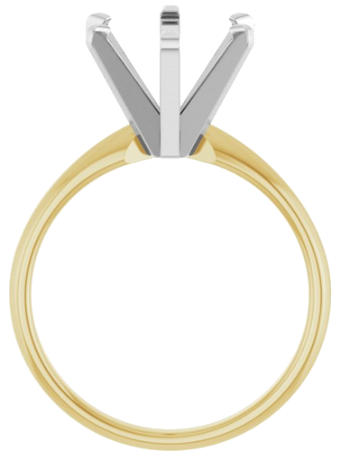 14K Yellow White 11x9 mm Oval Solitaire Engagement Ring Mounting (2)