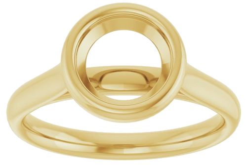 Sužadėtuvių Žiedas „Bezel-Set Solitaire“ 585 Geltonojo Aukso Round 7.4mm (3)