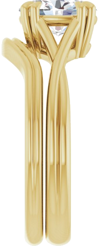 10K Yellow 8x6 mm Oval Solitaire Engagement Ring Mounting (9)