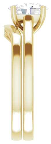 14K Yellow  8x6 mm Oval Solitaire Engagement Ring Mounting (9)