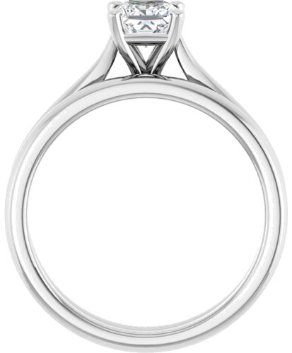 Sužadėtuvių Žiedas „Solitaire“ 585 Baltojo Aukso Square 4.5mm (7)