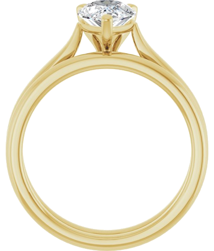Sužadėtuvių Žiedas 10k yellow gold Pear 9mm x 6mm (7)