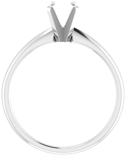 Sužadėtuvių Žiedas „Solitaire“ 585 Baltojo Aukso Emerald 6mm x 4mm (2)