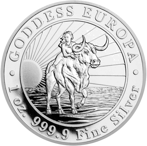 1 oz Deivė Europa 2023 Čadas sidabrinė moneta (1)